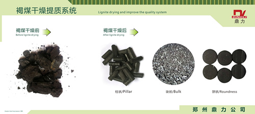 褐煤干燥前后水分對比